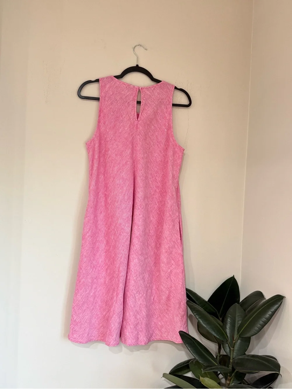 100% Linen Sleeveless Shift Dress Medium 10-12 - Picture 3 of 6